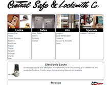 Tablet Screenshot of centralsafeandlock.com